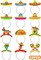 Sombrero Party Hats, Mexican Sombrero Headbands, Colorful Cardboard Cinco De Mayo Headbands, Fiesta Sombrero